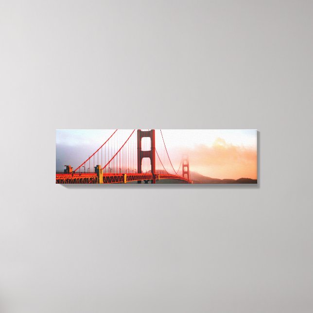 Lienzo Puente Golden Gate San Francisco Panorámico (Anverso)