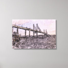 Lienzo Puente Kessock Inverness Acuarela Artística