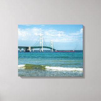 Lienzo Puente Mackinac en verano