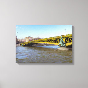 Lienzo Puente Mirabeau sobre el Sena - París