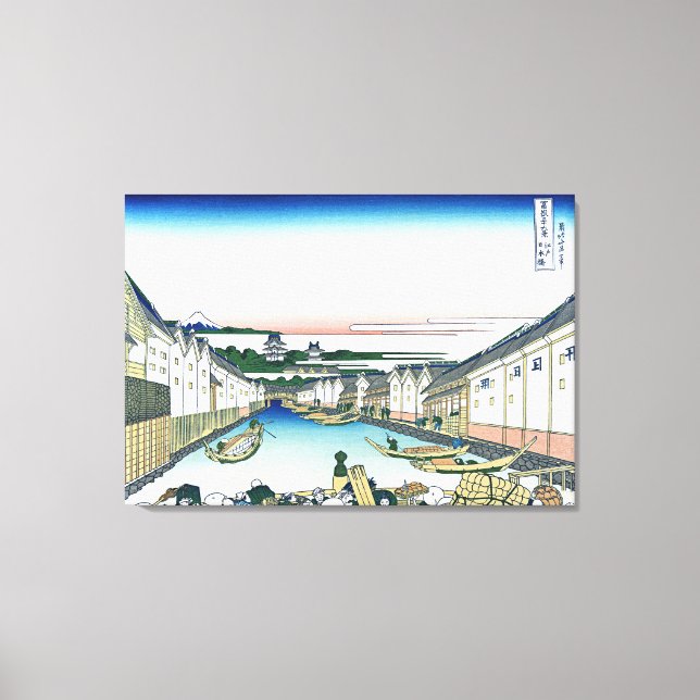 Lienzo Puente Nihonbashi en Edo (Anverso)