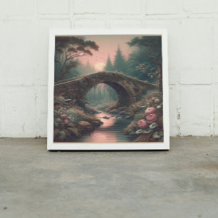 Lienzo Puente Olvidado de Ivy Bridge en el Bosque Brumoso