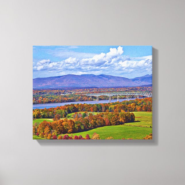 Lienzo Puente Rhinecliff en otoño (Anverso)