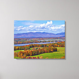 Lienzo Puente Rhinecliff en otoño