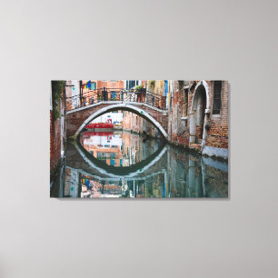 Lienzo Puente sobre el canal de Venecia
