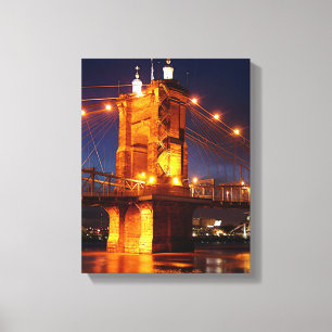 Lienzo Puente sobre el río Ohio en Cincinnati Ohio