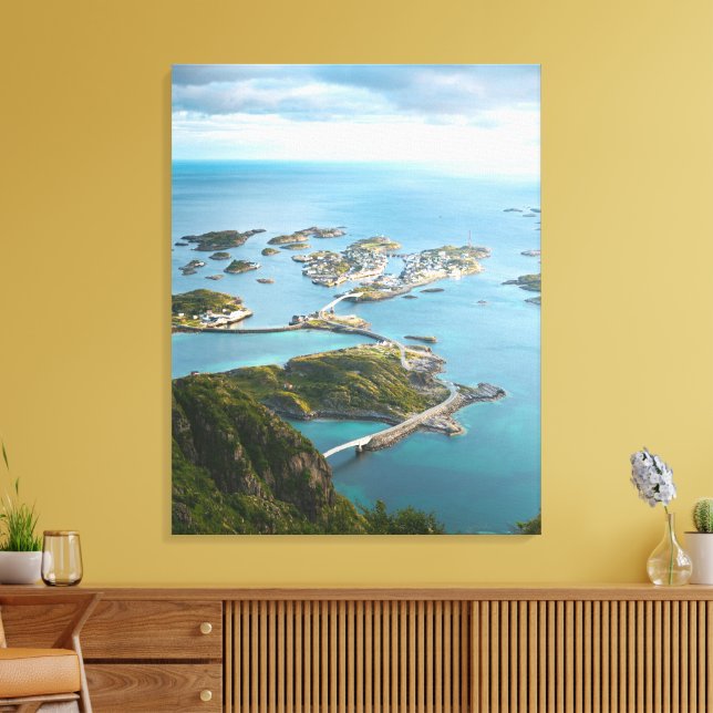 Lienzo Puentes de Isla – Vista de Serenidad Costera (Insitu (Sala de estar))