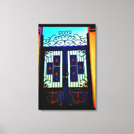 Lienzo Puerta Azul
