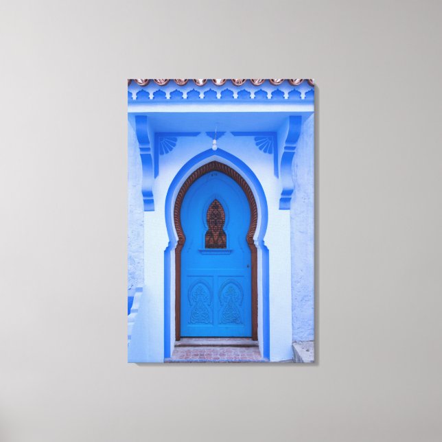 Lienzo Puerta azul marroquí (Anverso)