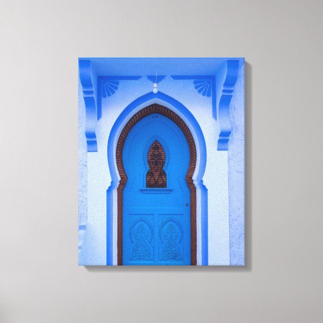 Lienzo Puerta azul marroquí (Anverso)