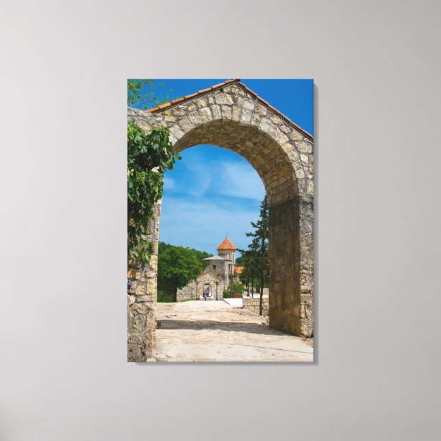 Lienzo Puerta de acceso al monasterio de Motsameta (Anverso)