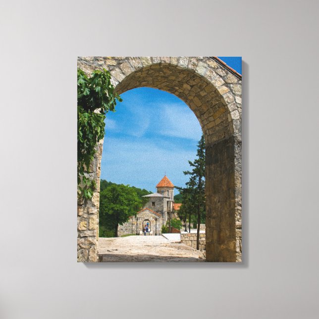 Lienzo Puerta de acceso al monasterio de Motsameta (Anverso)