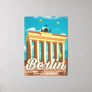 Lienzo Puerta de Brandeburgo, Berlín cartel de viaje de d