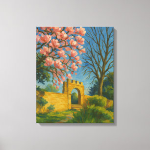 Lienzo Puerta de la Blossom - Pintura de jardín encantada