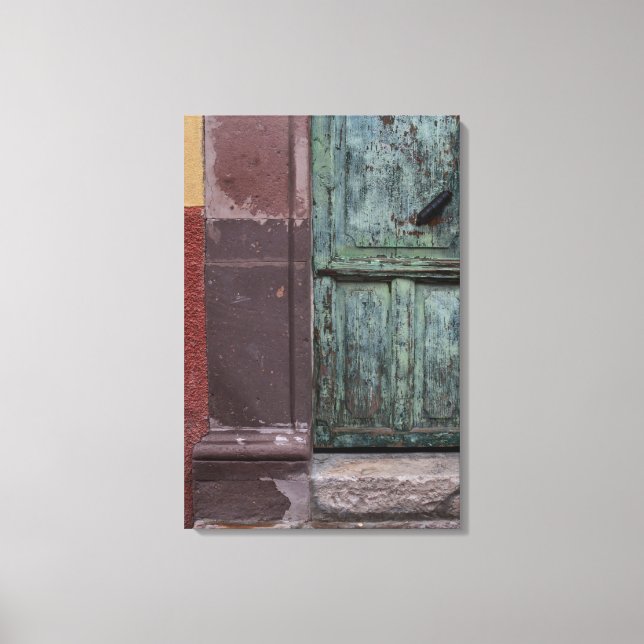 Lienzo Puerta de madera abstracta (Anverso)