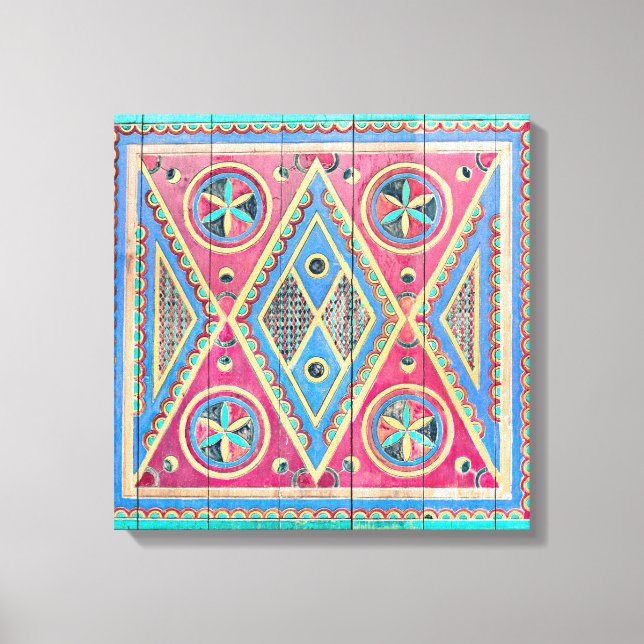 Lienzo Puerta de madera tribal del triángulo de Najd (Anverso)