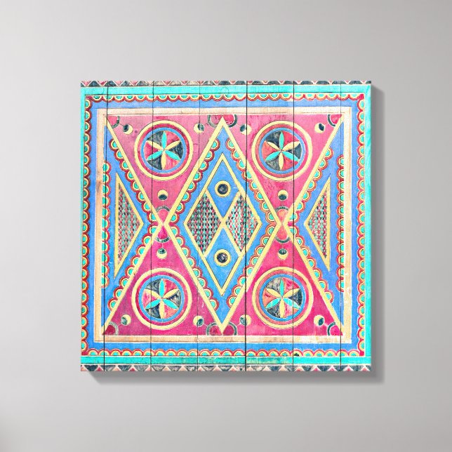 Lienzo Puerta de madera tribal del triángulo de Najd (Anverso)