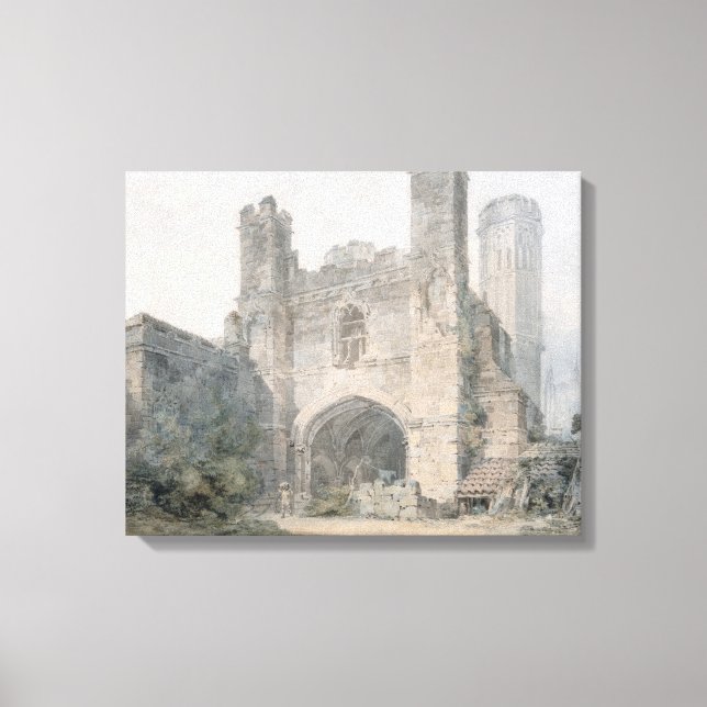 Lienzo Puerta de San Agustín, Canterbury, c.1797 (con fec (Anverso)