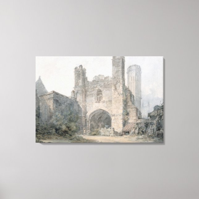 Lienzo Puerta de San Agustín, Canterbury, c.1797 (con fec (Anverso)