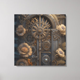 Lienzo Puerta de vapor con flores