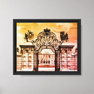 Lienzo Puerta del castillo Belvedere de Viena, Austria vi