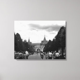 Lienzo Puerta del palacio real turístico de Bangkok en Ta