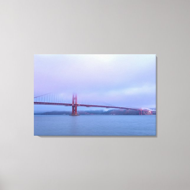 Lienzo Puerta dorada en la niebla (Anverso)