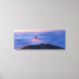 Lienzo Puerta Dorada En La Niebla