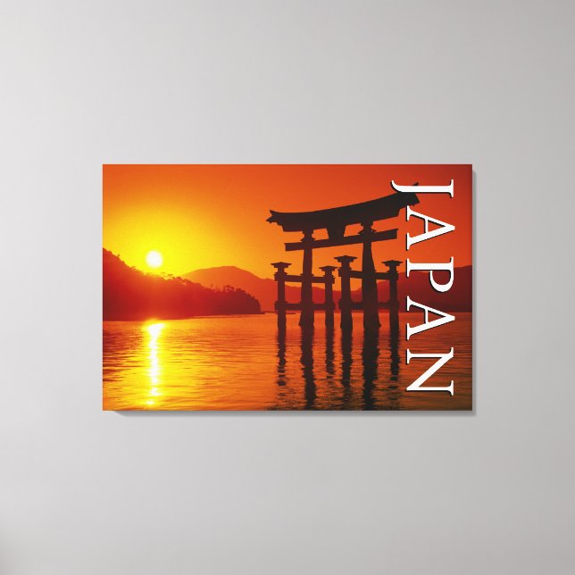 Lienzo Puerta O-Torii, santuario de Itsukushima | Miyajim (Anverso)