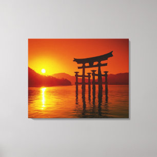 Lienzo Puerta O-Torii, santuario de Itsukushima, Miyajima