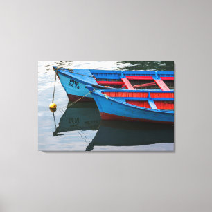 Lienzo Puerto Angelmo, barcos pesqueros.