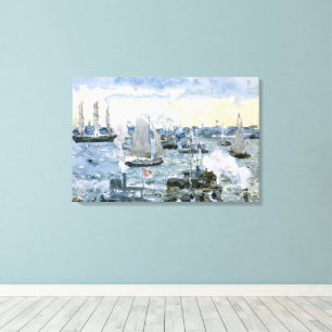 Lienzo Puerto de Boston, pintura artística fina,