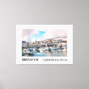 Lienzo Puerto de Brixham, Riviera Inglesa, Devon