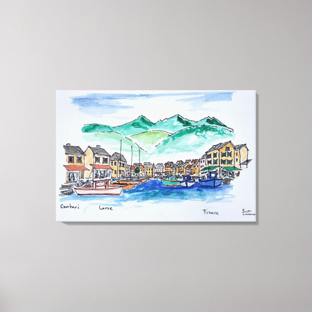 Lienzo Puerto de Centuri | Córcega, Francia (Anverso)
