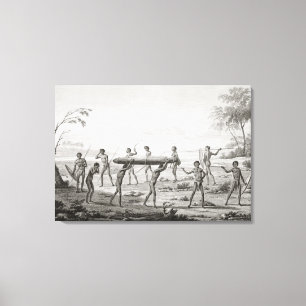 Lienzo Puerto Jackson, nueva Holanda: Cerem aborigen del