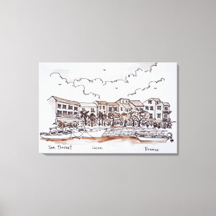 Lienzo Puerto marítimo, Saint-Florent  Córcega, Francia