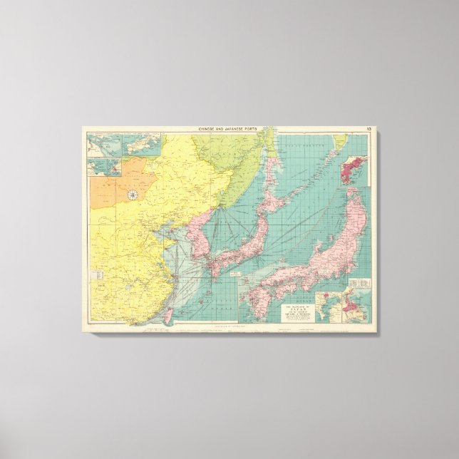 Lienzo Puertos chinos, japoneses (Anverso)