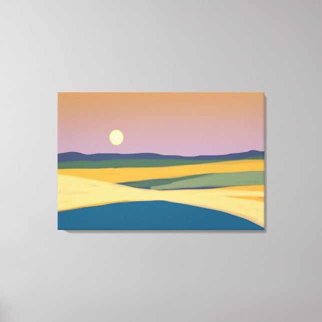 Lienzo Puesta de sol (Anverso)