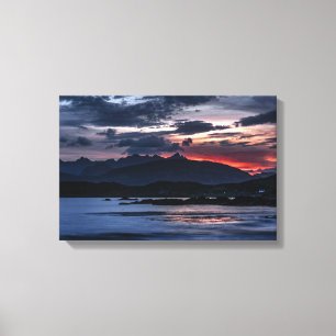Lienzo Puesta de sol de la cresta de Cuillin Isla de Skye