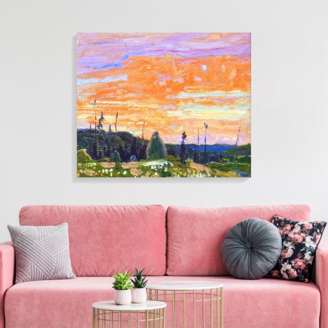 Lienzo Puesta de sol de primavera, parque Algonquin | Tom (Insitu (Sala de estar))