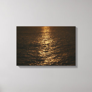 Lienzo Puesta de sol en el agua Fotografía abstracta del