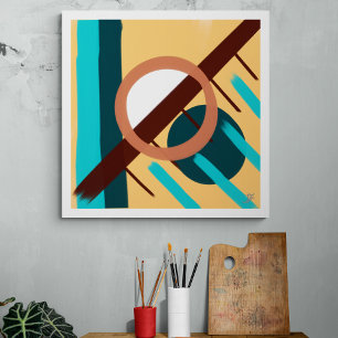 Lienzo Puesta de sol en la playa - Abstracto 