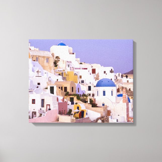 Lienzo Puesta de sol en Oil, Santorini 2 (Anverso)