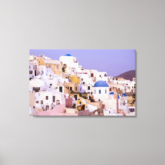 Lienzo Puesta de sol en Oil, Santorini 2 (Anverso)