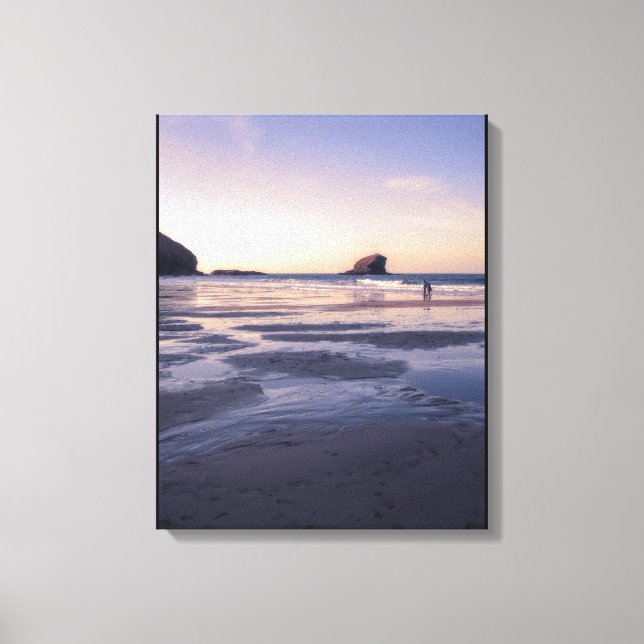 Lienzo Puesta de sol en Portreath (Anverso)