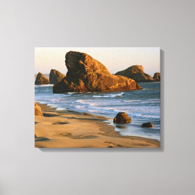 Lienzo Puesta de sol, Meyers Beach, Oregon, EE. UU. (Anverso)