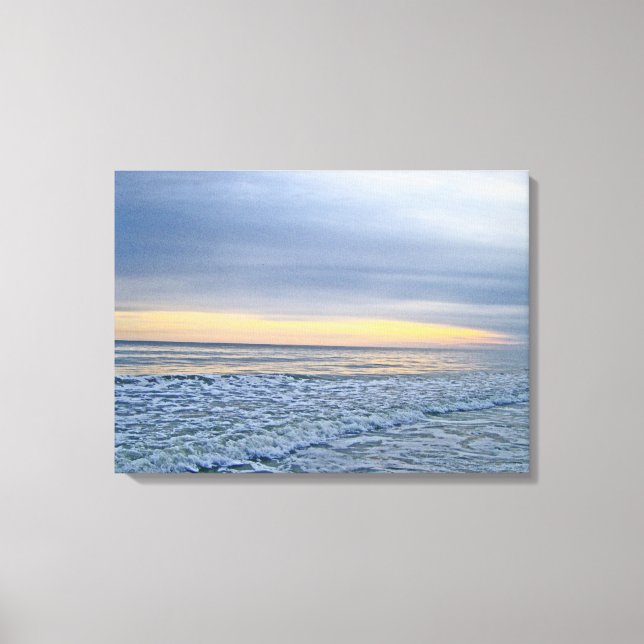 Lienzo Puesta de sol relajante junto al mar (Anverso)