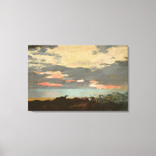 Lienzo Puesta del sol, bahía de Saco