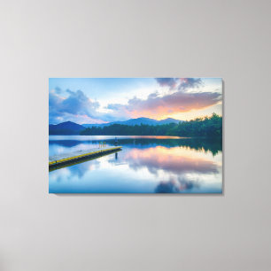 Lienzo puesta del sol de las Grandes Montañas Humeantes