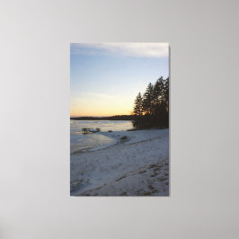 Lienzo Puesta del sol del invierno